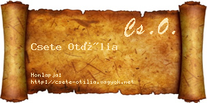Csete Otília névjegykártya